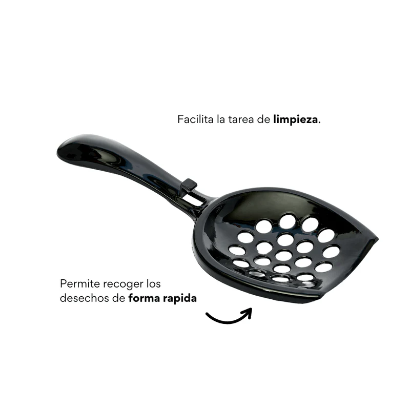 Pala para Arenero de Gato Kanu Pet Negra - Imagen 3
