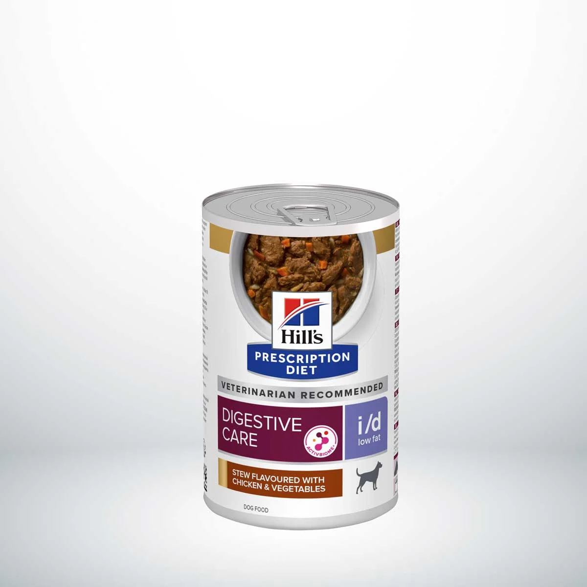 Hill’s Diet i/d Low Fat estofado comida húmeda para perros con pollo y verduras | Cuidado digestivo Latas 354g x 12