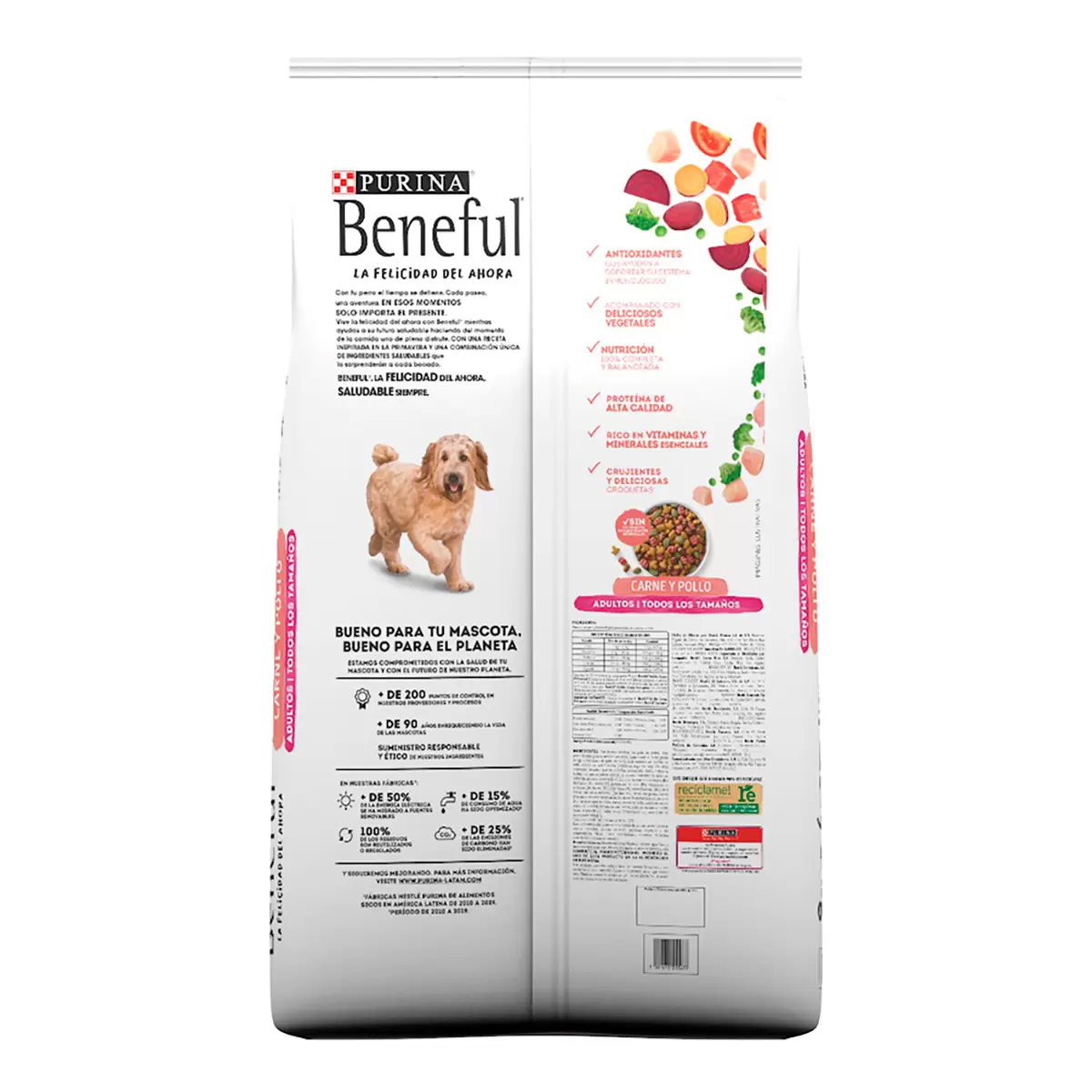 Alimento Para Perro Purina Beneful Adulto Carne Pollo 22kg - Imagen 3