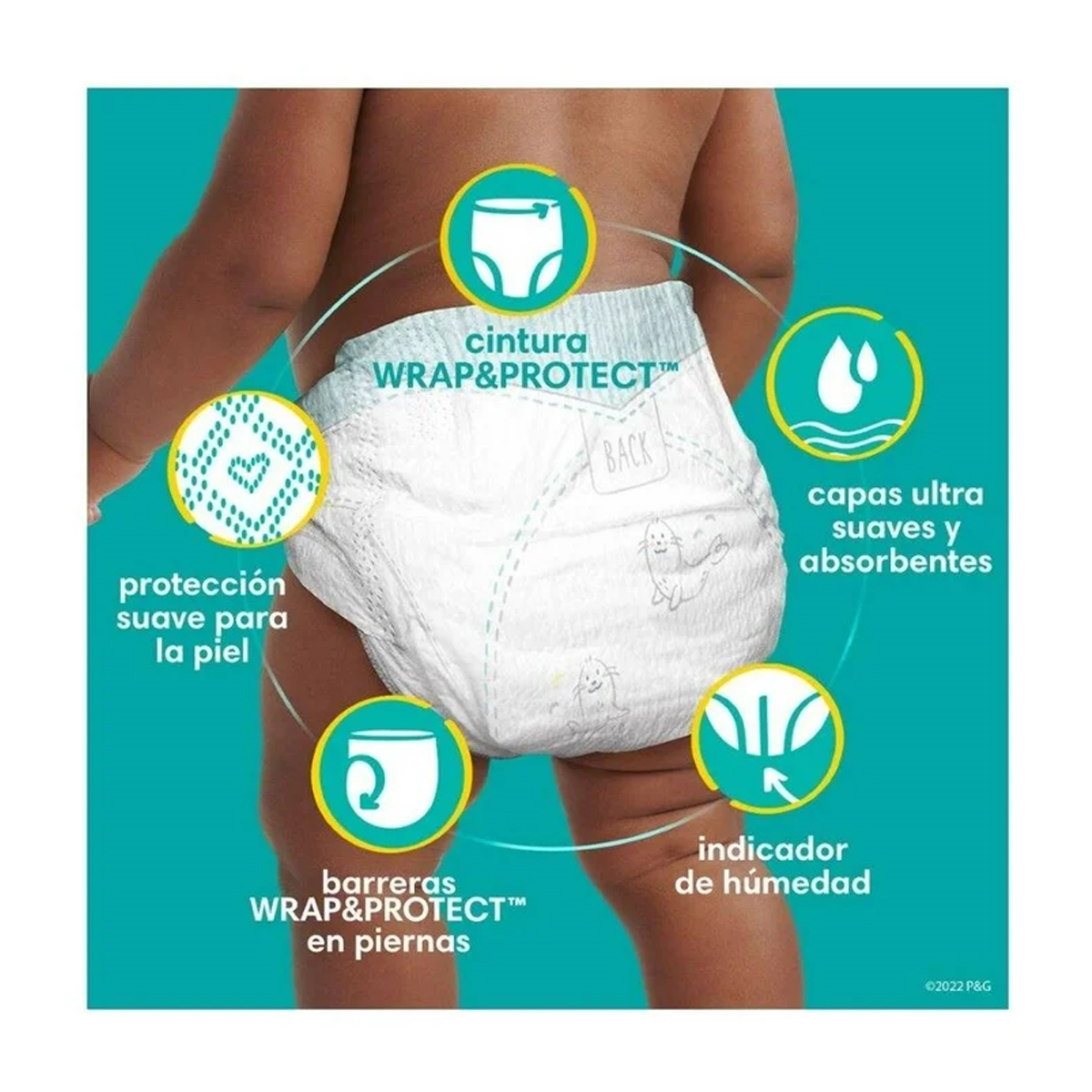 Pañales Pampers Swaddlers Active Baby Talla 5 19pz - Imagen 3