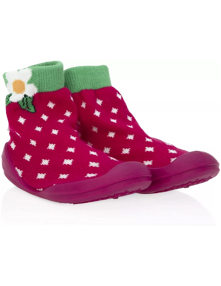 Calcetines Con Suela De Goma Nuby Snekz Fresa L