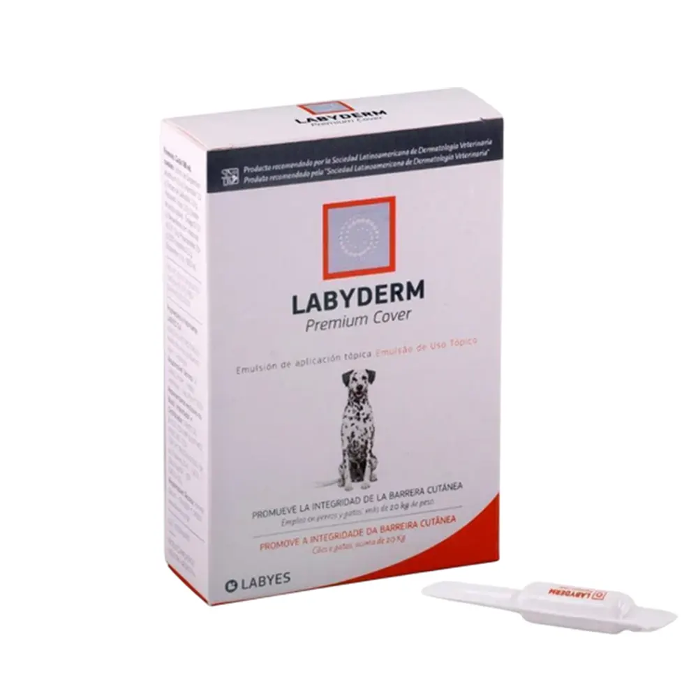 Ampolla renegadora para perro y gato, Labyderm cover.